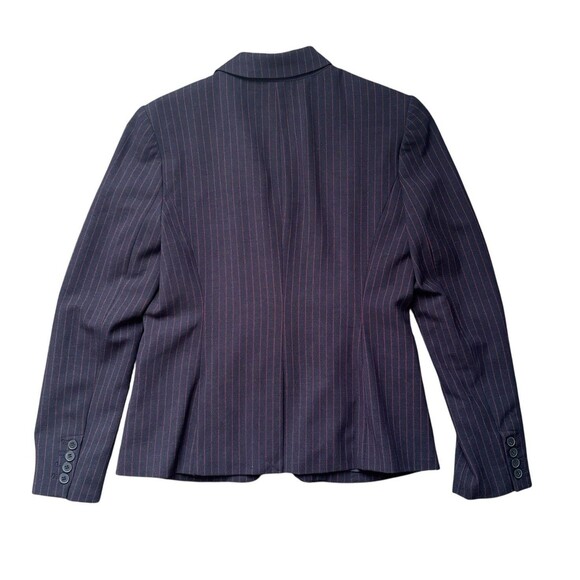 Liz Claiborne Navy Blue With Red Pin Stripes Pant Suit Set Business Size 6 - Picture 5 of 14